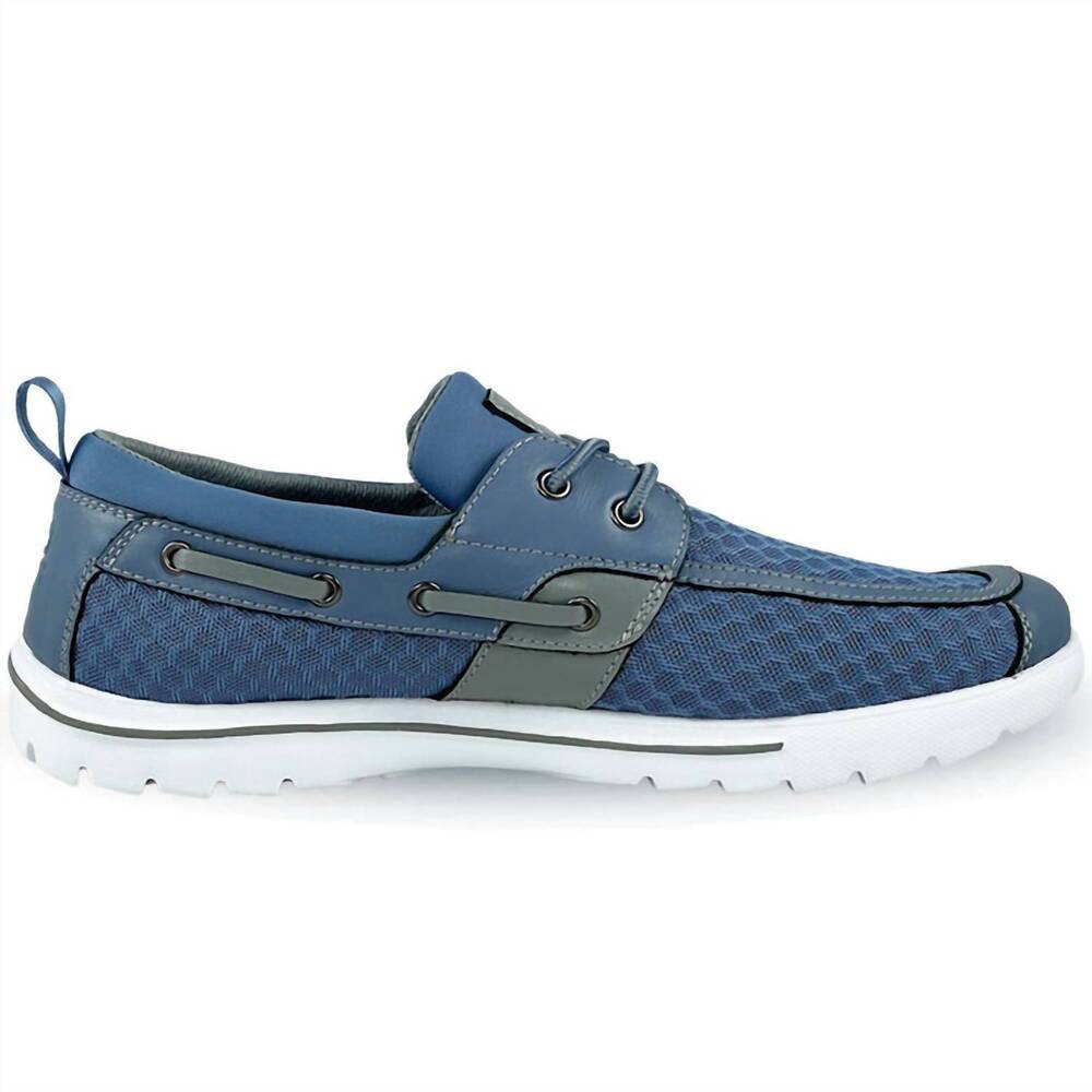 NEW SKUZE men's del marina shoes - wide in grey/navy blue